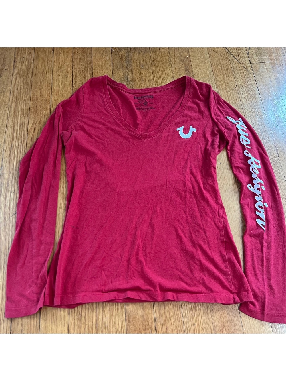 Y2K true religion fitted long sleeve top